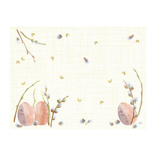 Afbeelding van Duni Dunicel Placemat 30x40 cm 5x100 stuks "Willow Easter"
