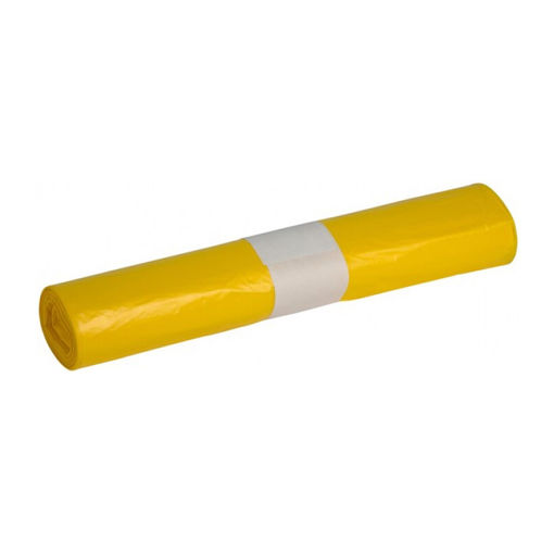 Afbeelding van Afvalzak HDPE 80x110 cm T25 Geel Doos à 15 Rol